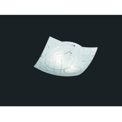 Spirelli Plafón Cuadrado 2xE27 Cristal Círculos Decorativos 40x40 cm Trio Lighting