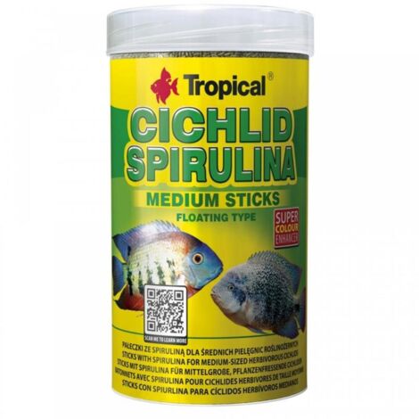SPIRULINA PER CICLIDI TROPICALI MEDIUM STICKS 1000ML/360G