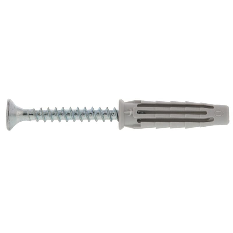 Cheville nylon universelle pour matériaux pleins et creux 5x25mm avec vis boîte de 100 Spit 565646