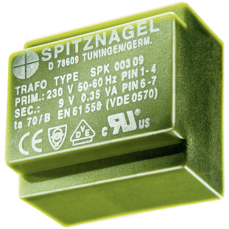 Spitznagel SPK 02215 Printtransformator 1 x 230 V 1 x 15 V/AC 2.2 VA 147 mA