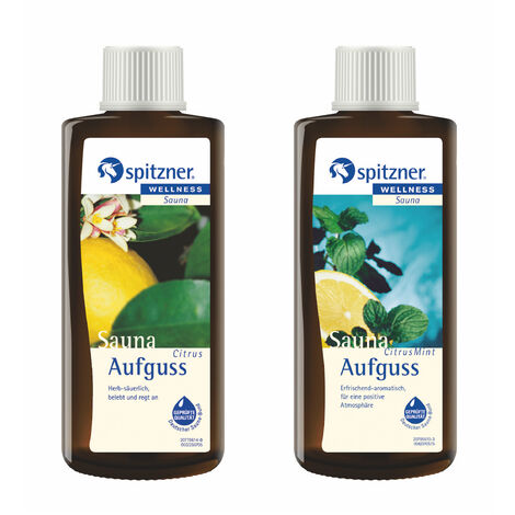 Spitzner 2 Düfte Citrus und Citrus Mint Vorteilspack Saunaaufguss mit je 190 ml