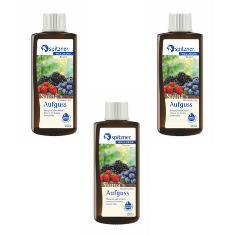 Spitzner Saunaaufguss Waldfrüchte 3x 190 ml 3er Vorteilspack Wellness Konzentrat