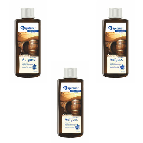 Spitzner Saunaaufguss Whiskey 3x 190 ml 3er Vorteilspack Wellness Konzentrat