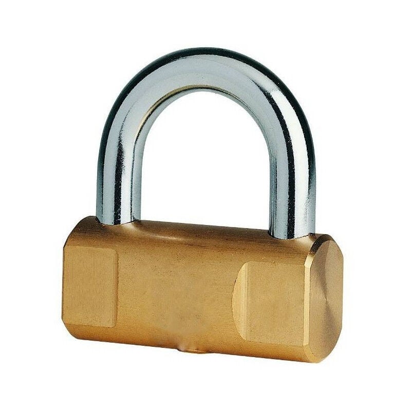 Trade Shop Traesio - Trade Shop - kurzbogen-vorhängeschloss 80 mm gepanzertes krone-schloss-motorrad-nautisches marineschloss -