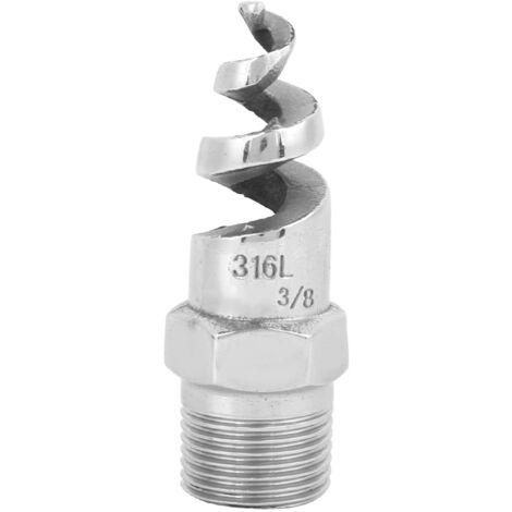 SPJT Spiral-Sprinklerdüse aus Edelstahl 316L, Außengewinde, verstopfungsfrei, für Bewässerungssysteme (G3/8 DN10)