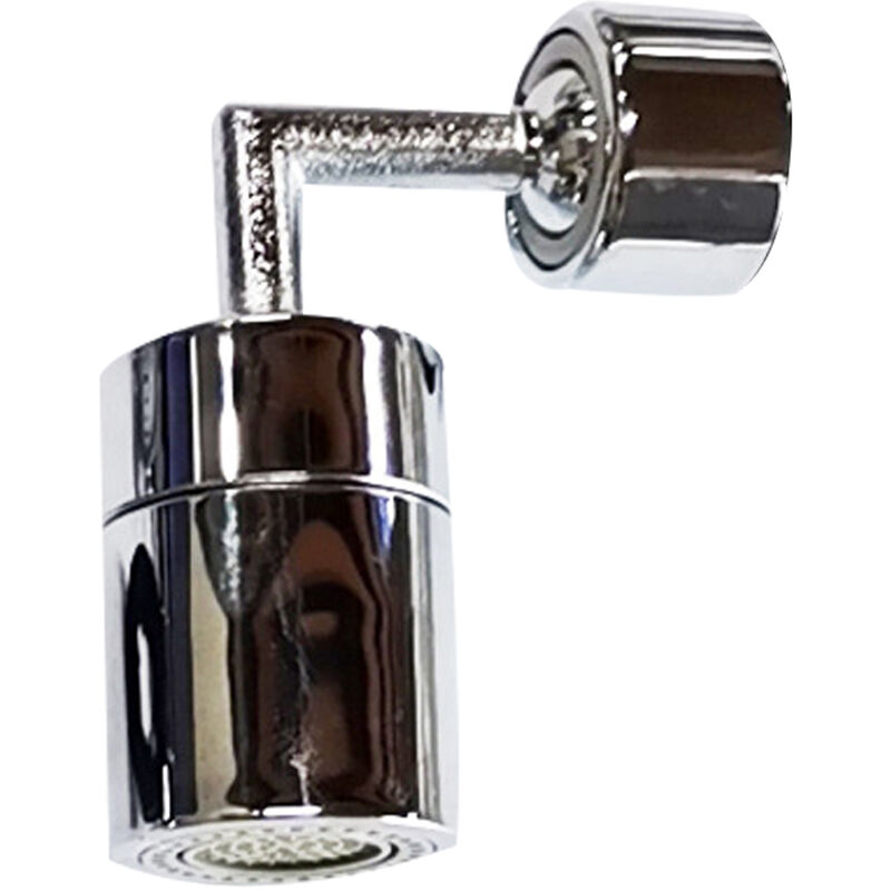 Asupermall - Splash Filter Tap Rotate Water Outlets Bathroom Basin Lengthen Extender Kitchen Faucets,model:Silver 1