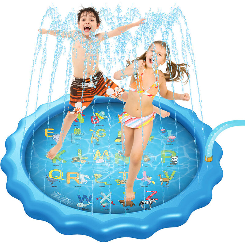 

Asupermall - Splash Pool 68 '' Cojin de rociador Al aire libre Splash Mat Piscina para ninos para ninos Espesar Rociador Cojin contra salpicaduras