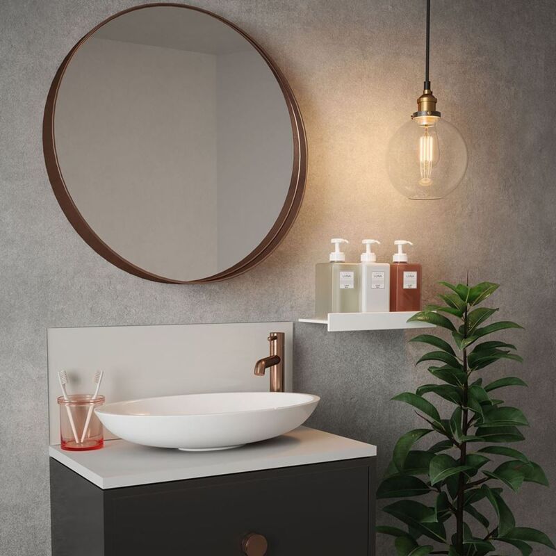 Splashback Silk Grey Glass Bathroom Backsplash 250mmx500mmx4mm