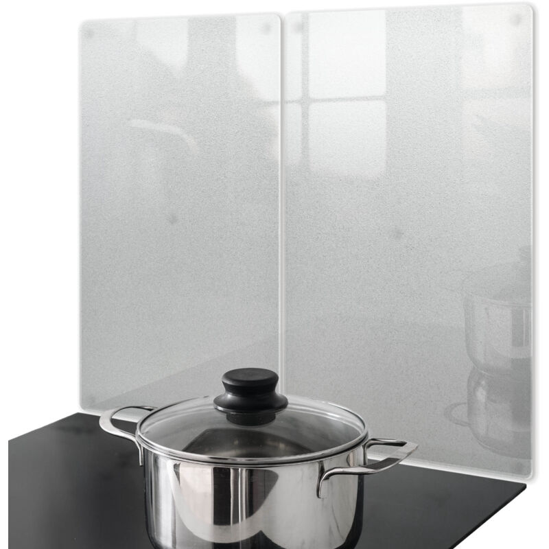 Tulup Herdabdeckplatte Aus Gehärtetem Glas Mit Antirutschfüßen Perfekt Als Schutz Vor Fettspritzern Für Gas Und Induktionskochfelder 2x30x52 Cm