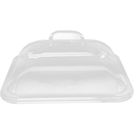 Splatter Cover Clear Transparent Acrylic Dustproof Rectangle Shape Convenient Practical Home Plate Covers for Kitchen S