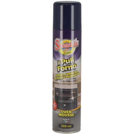 SPLENDIDA IL PULIFORNO ADATTO PER FORNO FORNELLI ACCIAIO E RUBINETTI 300 ML OVEN MOUSSE MADE IN ITALY