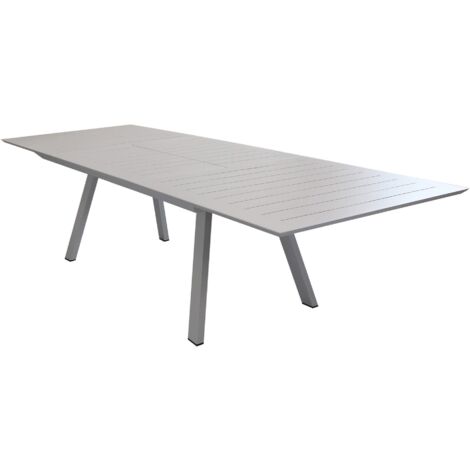 SPLENDOR - set tavolo in alluminio cm 200/300 x 110 x 75 h con 10 poltrone Splendor