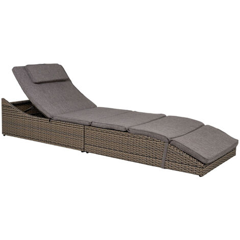 Split chaise longue avec coussinkubu,noir.