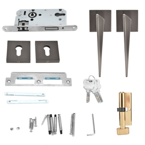 Split Door Lock Handle Kit Modern Anti‑Theft Door Lockset for Home Bedroom Bathroom Office