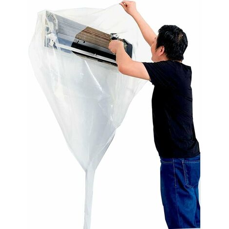 Split-Klimaanlagen-Servicetasche mit Wasserschlauch Wand-Klimaanlagen-Reinigungsset Split-Klimaanlagen-Reinigungswasserdichte Abdeckung (Transparent/1-1,5P) Rabatt
