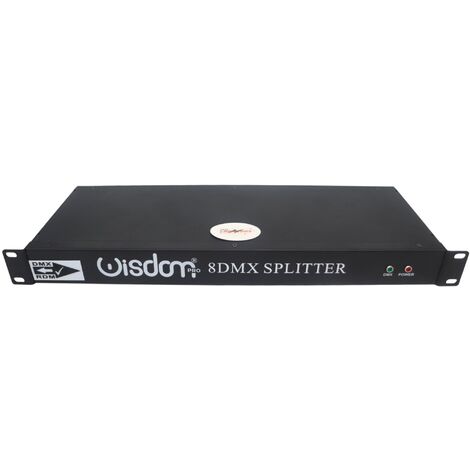 Splitter a 8 canali uscita DMX per Controllo Luci con alimentazione PowerCon