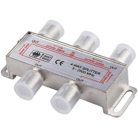 SPLITTER ANTENNA TV 4 VIE SDOPPIATORE DI SEGNALE SATELLITARE 4 USCITE