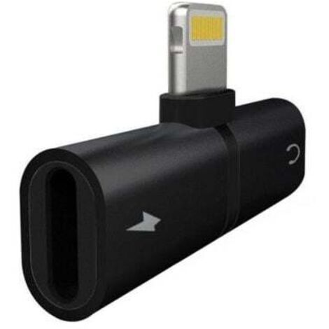 Splitter Carga y Música Myway Lightning Macho - USB Macho/ Negro