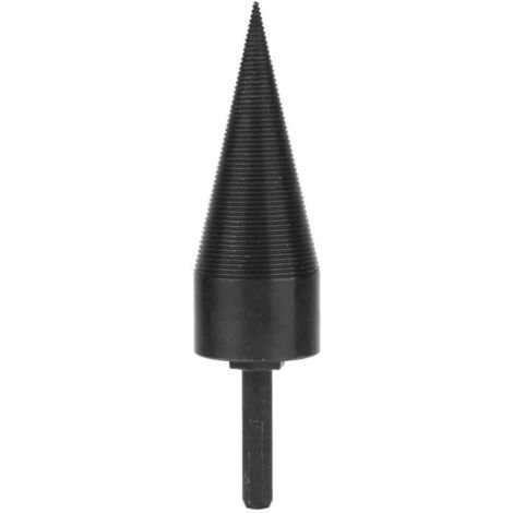 Splitter de Bois de Chauffage, Tige Hexagonale Noire Fendeuse de Bois de Chauffage Fendeuse de Bûches Électrique (42MM)