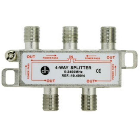 Splitter Distribuidor Terrestre 4 vías. Electro DH. Con DC power pass 10.400/4 8430552121274