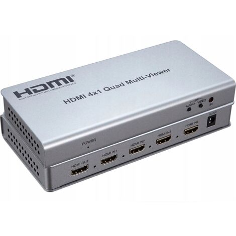 SPLITTER HDMI DA 4 a 1 INTERRUTTORE MULTI VIEWER QUAD