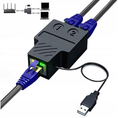 SPLITTER LAN 1x2 ADAPTER RJ45 SPLITTER 100 Mbit/s