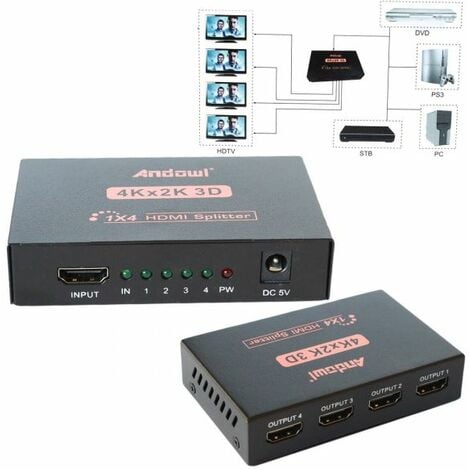 Buy Uzanpie HDMI Splitter 1 in 2 Out, HDMI Output Splitter Adapter