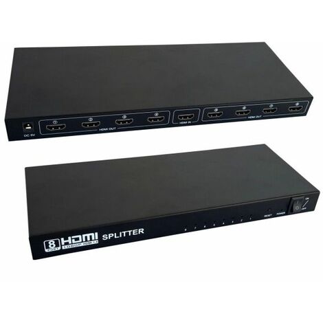 Splitter sdoppiatore segnale HDMI FULL HD 1080P 8 uscite amplificate Art. 108