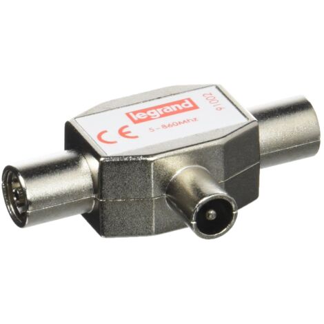 Splitter televisivo da 9,5 mm, 1 ingresso maschio, 2 uscite