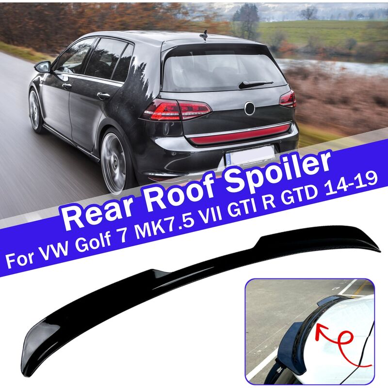 Kingso - Spoiler de toit arrière peint brillant pour vw Volkswagen Volkswagen Golf 7 MK7.5 vii gti r gtd 2014-2019 Hasaki