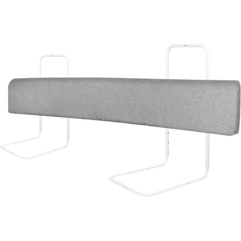 letto 150 cm sponda letto extra lunga per bambini 5 fori regolabile in altezza protezione bordo letto deformabile flessibile grigio NAIZY