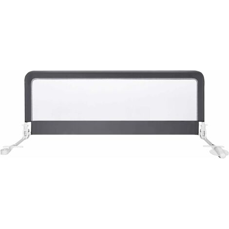 Sponda per Letto Barriera Letto Bimbi, Paracolpi Altezza Regolabile, Barriera di Sicurezza Protezione Letto, Traspirante e Pieghevole,150 x 55 cm (Grigio)