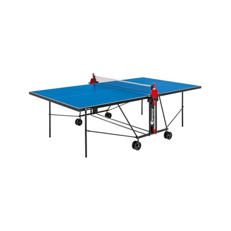 Table Tennis de Table - Table Ping Pong Compacte - Usage extérieur - Bleu et noir - Sponeta