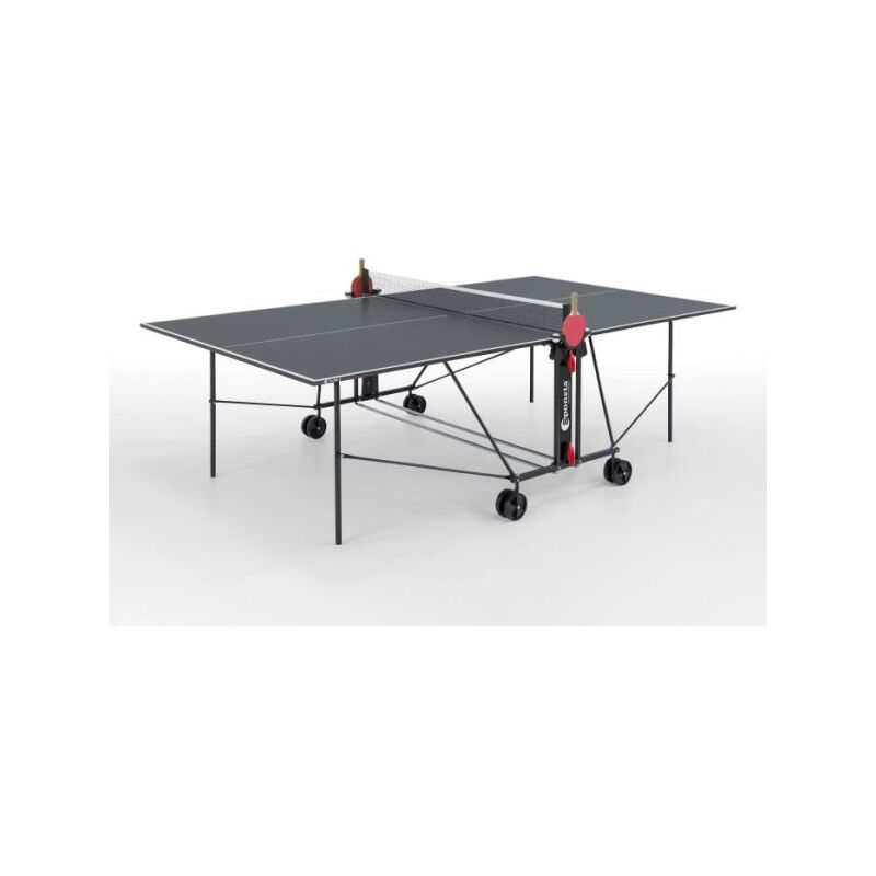 Sponeta - Table Tennis de table - Table Ping Pong Compacte - Usage Intérieur - Gris et noir