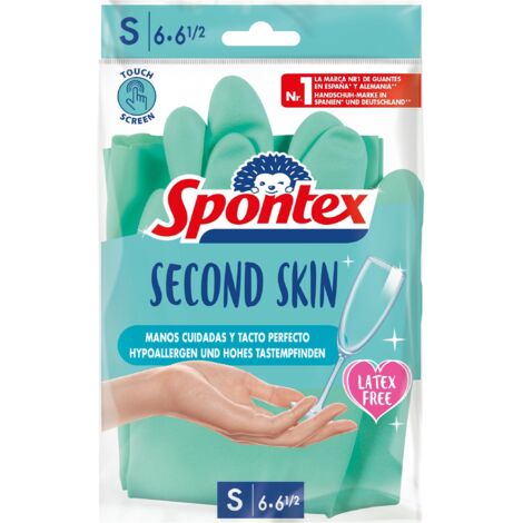 Spontex 452856 Gants Second Skin, taille petite 6, 2 pièces