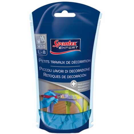 SPONTEX EXPERT - Gants petits travaux de décoration x10 taille 8