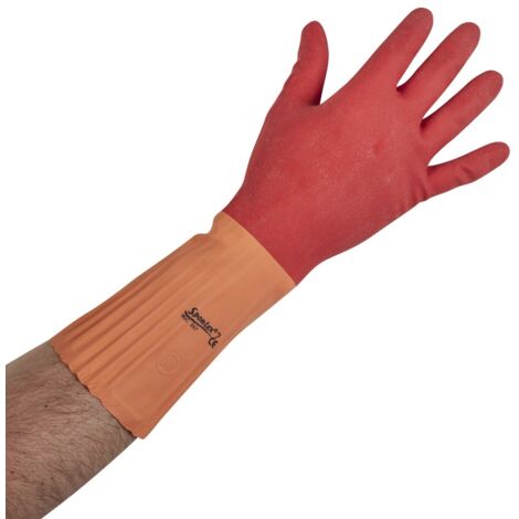 SPONTEX EXPERT - Gants protection chimique taille 7 latex