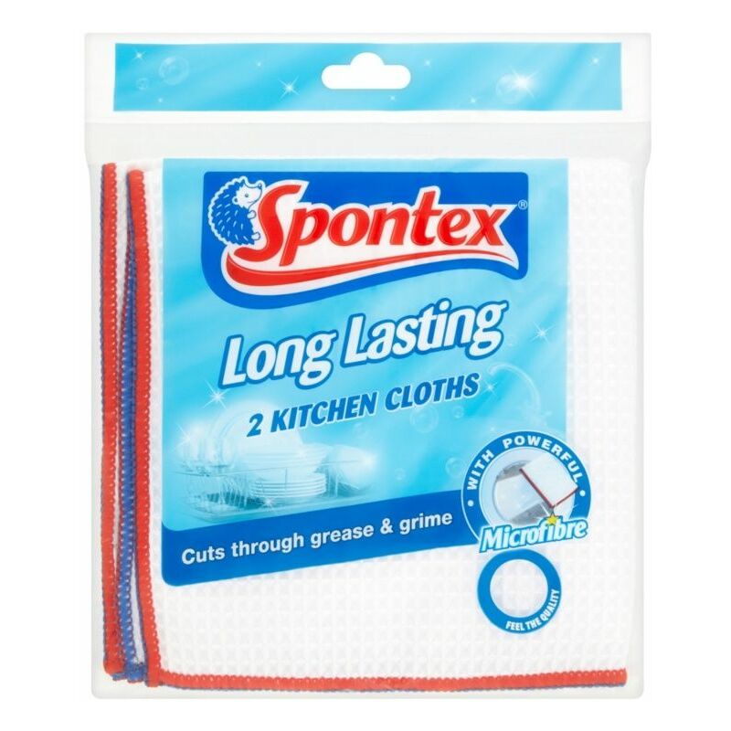 Spontex Long Last Kitchen Cloths Pack 2 - 39720010