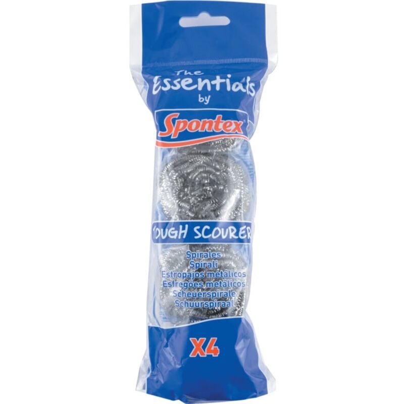 Essentials Tough Scourers, Pack of 4 - Spontex