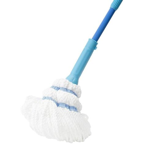 Spontex Twist Mop– Mop lavapavimenti in microfibra con sistema di strizzatura automatica integrato– Pad di pulizia non graffiante per macchie difficili – Pulisce pavimenti in laminato–Testina lavabile