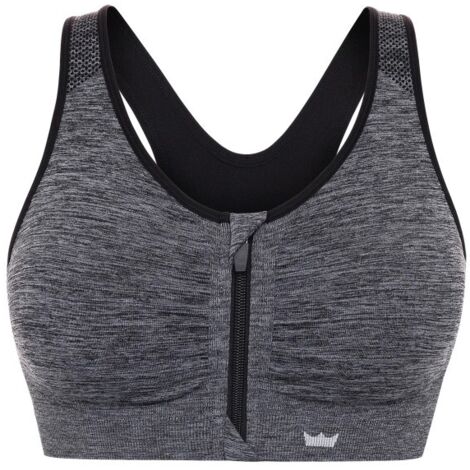 SPORT-BH-TOP SHEFIT GRAPHITGRAU FRONTVERSCHLUSS 5XL