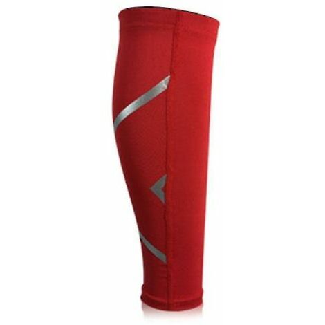 Sport Compression mollet manches jambe chaussette coureurs attelle tibia varices mollets soulagement de la douleur gardes R - rouge M，HANBING