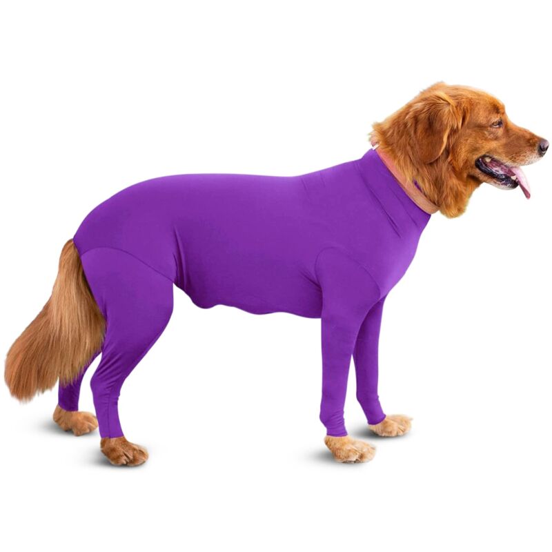 Sport Dog Onesie - Perte de poils de chien pour la maison, la voiture, les voyages, l'anxiété, la chemise apaisante, la protection contre les uv et
