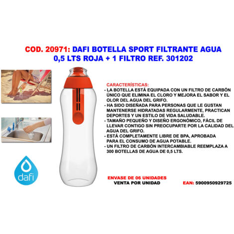 SPORT-FILTERFLASCHE ROT DAFI 500 ML