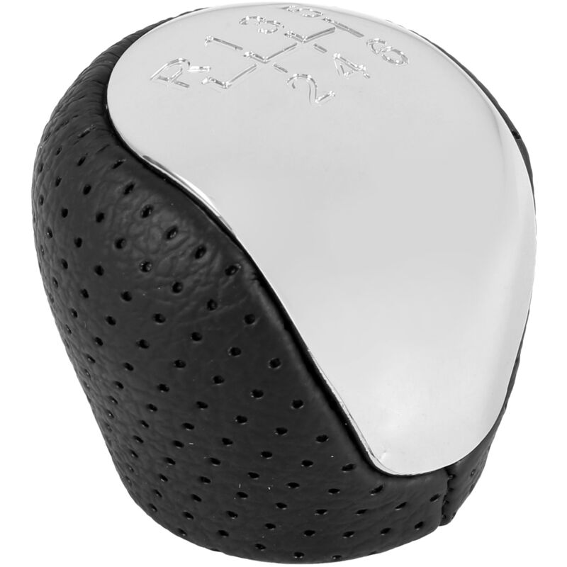 Image of Tlily - sport Perforierter Leder-Schaltknauf Chrom 6-Gang für I30 IX35