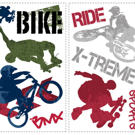 SPORT STREET EXTREME - Stickers repositionnables sur le thème des sports extrême