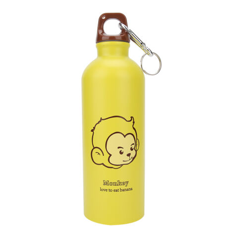 Sport-Trinkflasche aus Edelstahl mit niedlichen Tiermotiven für Kinder – Gelb