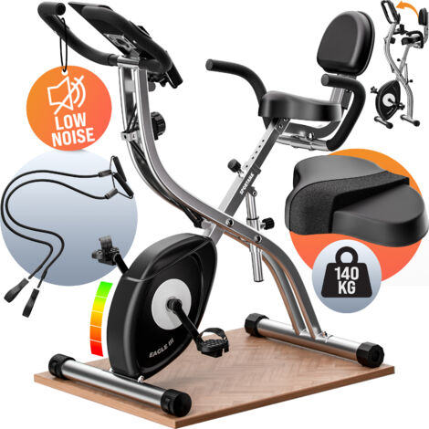 SPORTANA® Eagle 3 Folding Recumbent Exercise Bike 10 Resistance Levels HR Sensor