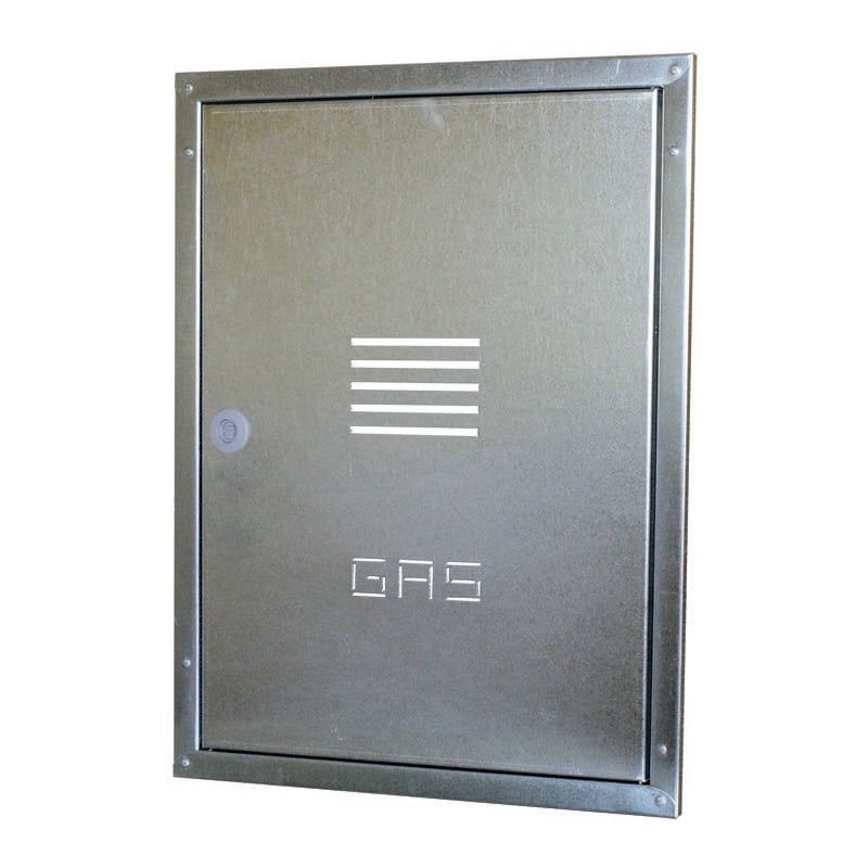 Porte de compteur de gaz encastrée avec cadre en acier inoxydable Porte de compteur de gaz en acier inoxydable h50 l40 avec cadr