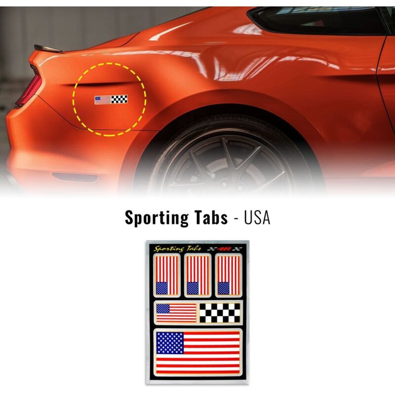 Sporting Tabs Set Bandiere USA